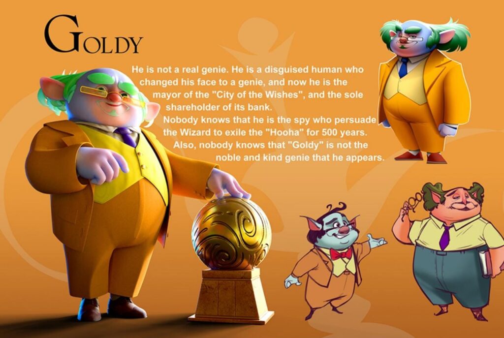 Goldy, an spy human in the world of wishes