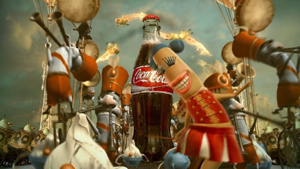 Coca-Cola's "Happiness Factory" animated commercial campaign based on Fun and Comedy 