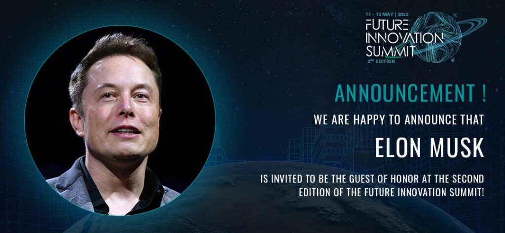 Annoncement of ilon Musk invitation to Innovation Summit