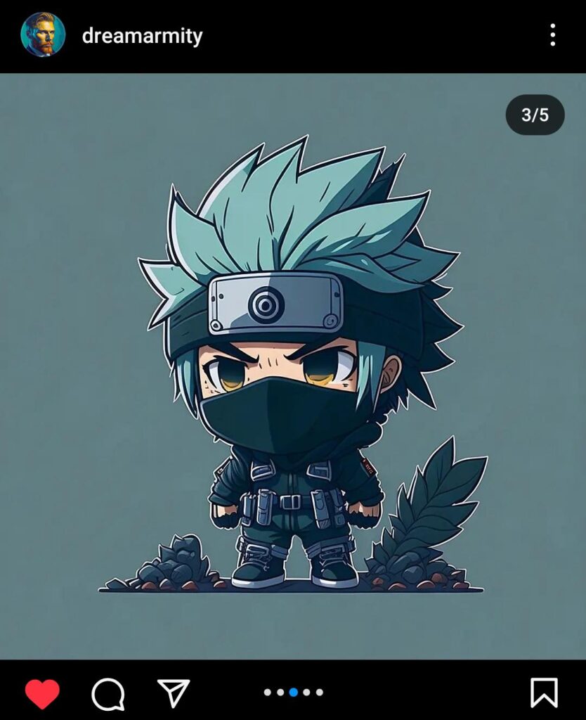 Naruto characters in chibi style