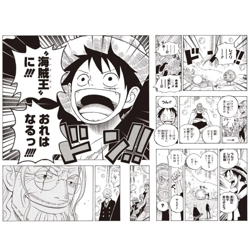 a manga page of one piece